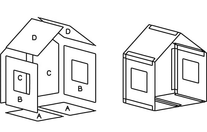 Cómo hacer casas con cajas de cartón 2