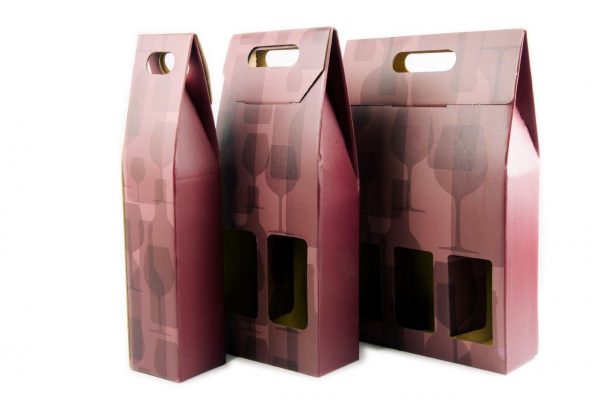 Cajas para vinos individual, doble y triple, con decoración, para personalización máxima. Cartonajes Malagueños