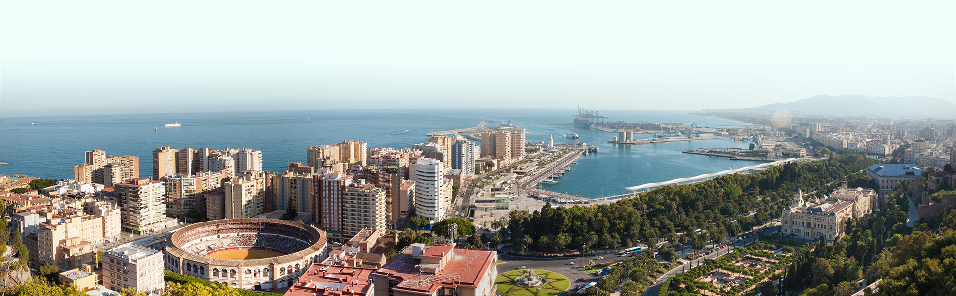 Málaga, vista aérea